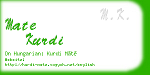 mate kurdi business card