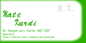 mate kurdi business card